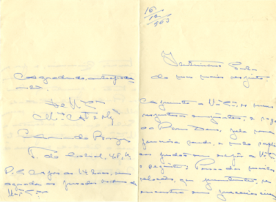Carta de Carminda Borges a José de Almada Negreiros