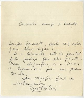 Carta de Natália Correia a José de Almada Negreiros