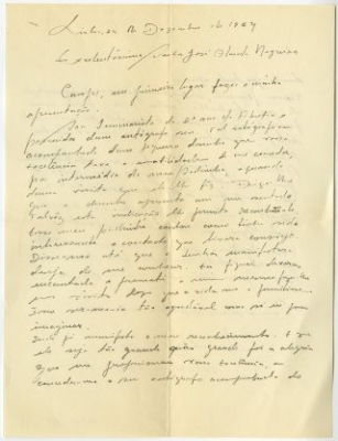 Carta de Fernando Carvalho Fernandes a José de Almada Negreiros