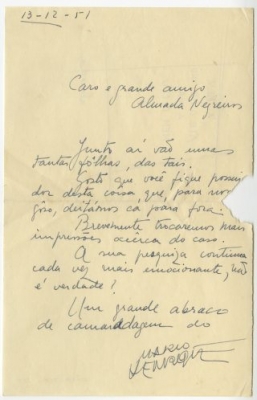Carta de Mário Henrique Leiria a José de Almada Negreiros