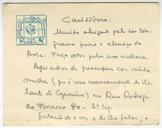 Carta de Armando Côrtes-Rodrigues a José de Almada Negreiros
