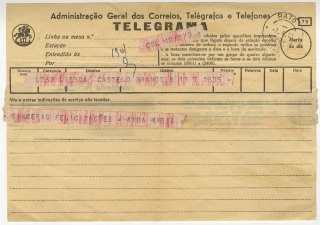 Telegrama de Aida Maria a José de Almada Negreiros