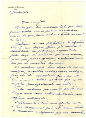Carta de João Moraes a José de Almada Negreiros
