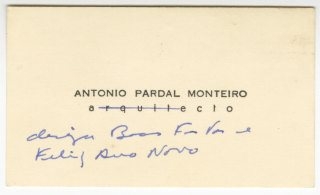 Cartão de António Pardal Monteiro a José de Almada Negreiros