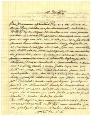 Carta de Joaquim Martins Pequeno a José de Almada Negreiros