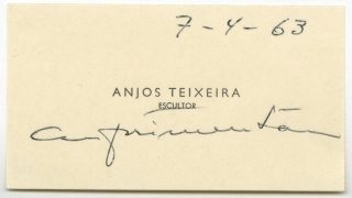 Cartão de Pedro Augusto Franco Anjos Teixeira e de Maria Isabel Martins de Anjos Teixeira para José de Almada Negreiros