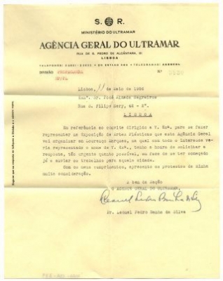 Carta de Leonel Pedro Banha da Silva a José de Almada Negreiros