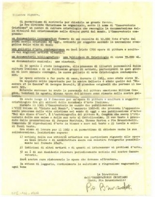 Carta de Pia Bruzzichelli a José de Almada Negreiros
