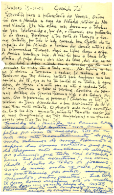 Carta de Sarah Affonso e José de Almada Negreiros a José Afonso de Almada Negreiros