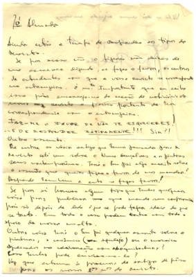 Carta de José Pulido a José Afonso de Almada Negreiros
