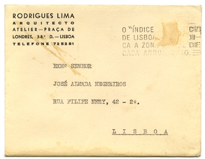 Carta de Rodrigues Lima a José de Almada Negreiros