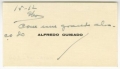 Cartão de visita de Alfredo Guisado a José de Almada Negreiros