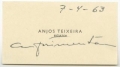 Cartão de Pedro Augusto Franco Anjos Teixeira e de Maria Isabel Martins de Anjos Teixeira para José de Almada Negreiros