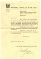 Carta da Sociedade Nacional de Belas Artes a José de Almada Negreiros