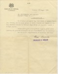 Carta do Consulado de Portugal em Florença à Soprintendenza alle Gallerie