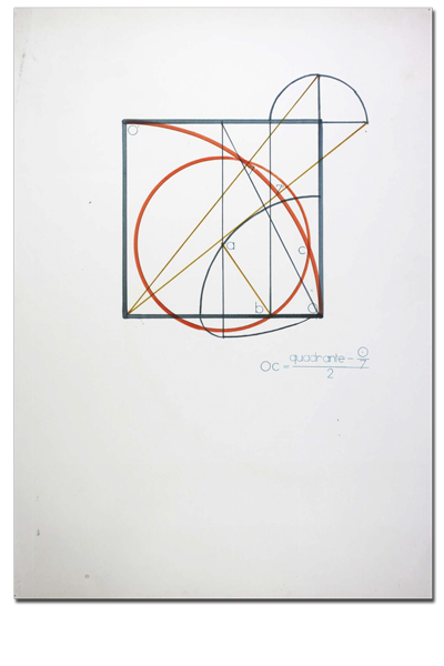 Negreiros, Almada, 1893-1970 Quadrante : divisão da circunferência pelo quadrado circunscrito em 7 partes. [196-].