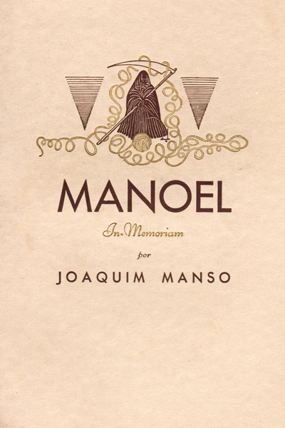 Manoel de Joaquim Manso - Capa de Almada Negreiros