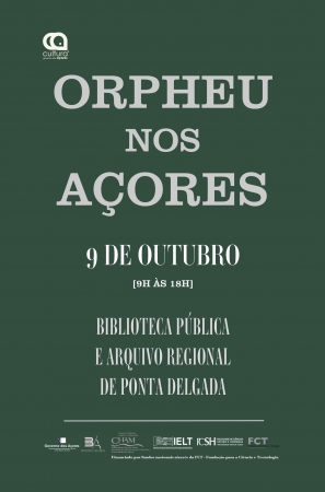 Cartaz do colóquio Orpheu nos Açores - Outubro 2015